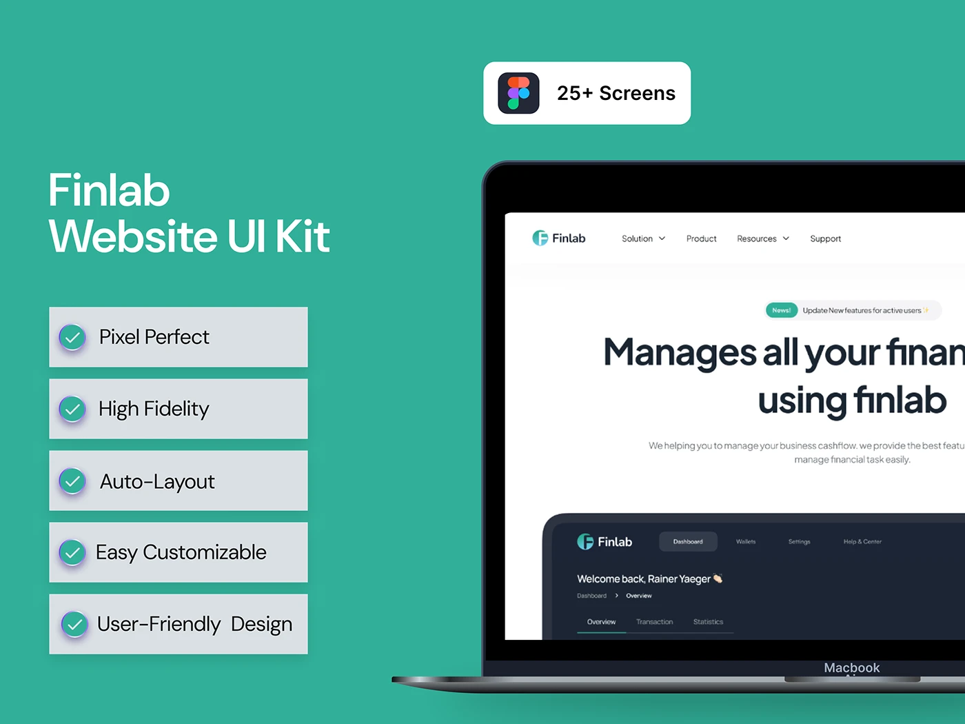 FinLab Financial Management Platform UI